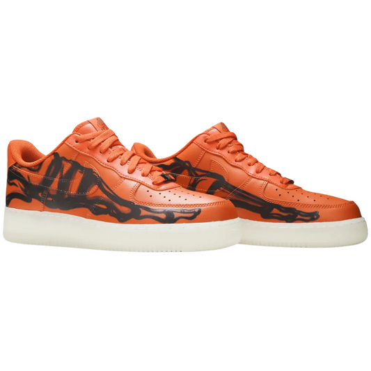 Nike Air Force 1 Low Orange Skeleton Halloween