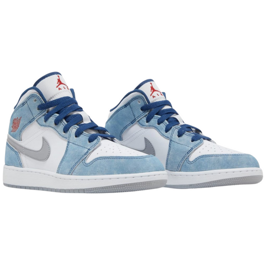 Jordan 1 Mid SE French Blue Light Steel (GS)