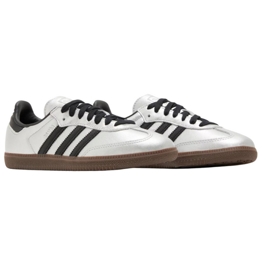 Adidas Samba OG Silver Metallic Black Gum