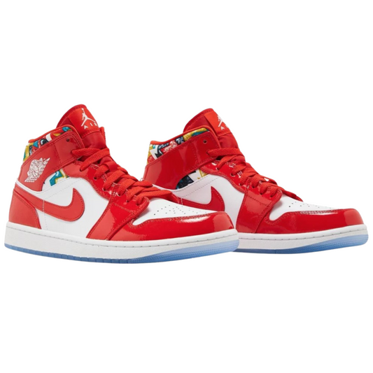 Jordan 1 Mid Barcelona Sweater Red Patent