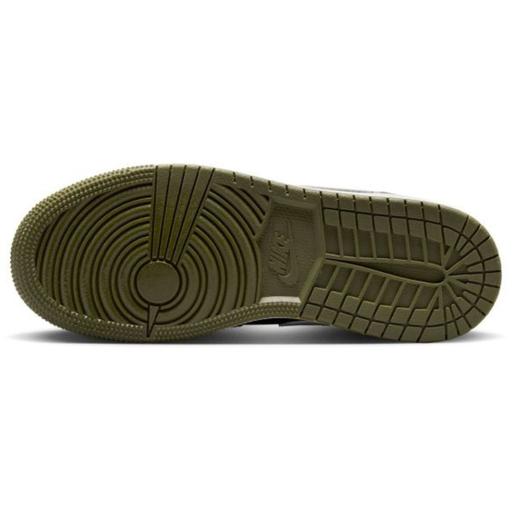 Jordan 1 Mid Black White Olive (GS)