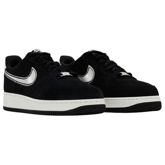 Nike Air Force 1 Low '07 LV8 Black Sail Embroidered Swoosh
