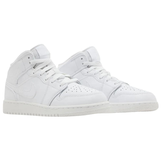 Jordan 1 Mid Triple White (2023) (GS)