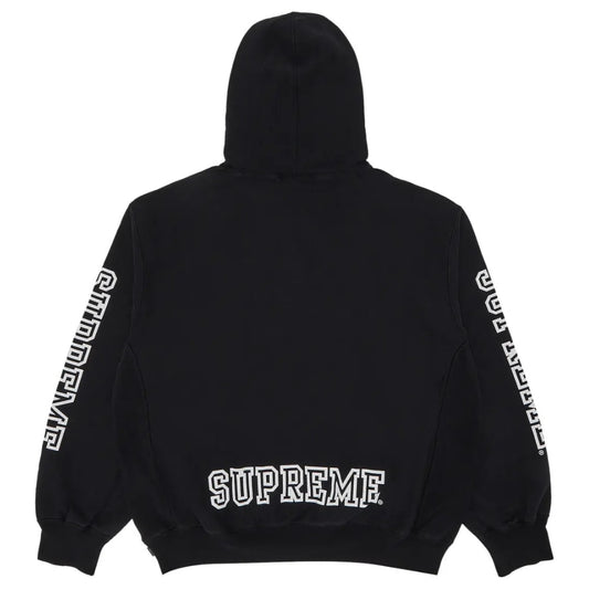 Supreme Collegiate Sleeve Hooded Sweatshirt Black