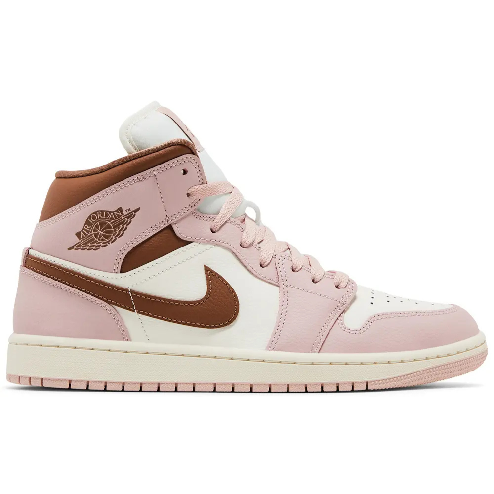 Jordan 1 Mid Pink Oxford Brown