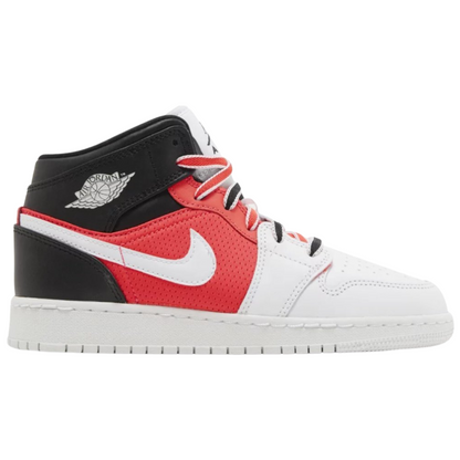 Jordan 1 Mid SE Biela Čierna Infračervená (GS)