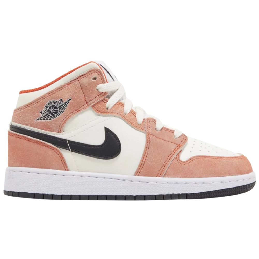Jordan 1 Mid SE Orange Suede (GS)