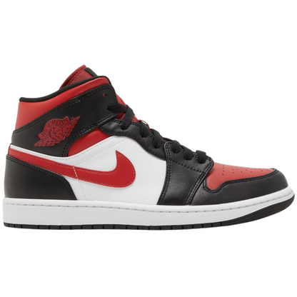 Jordan 1 Mid White Black Red