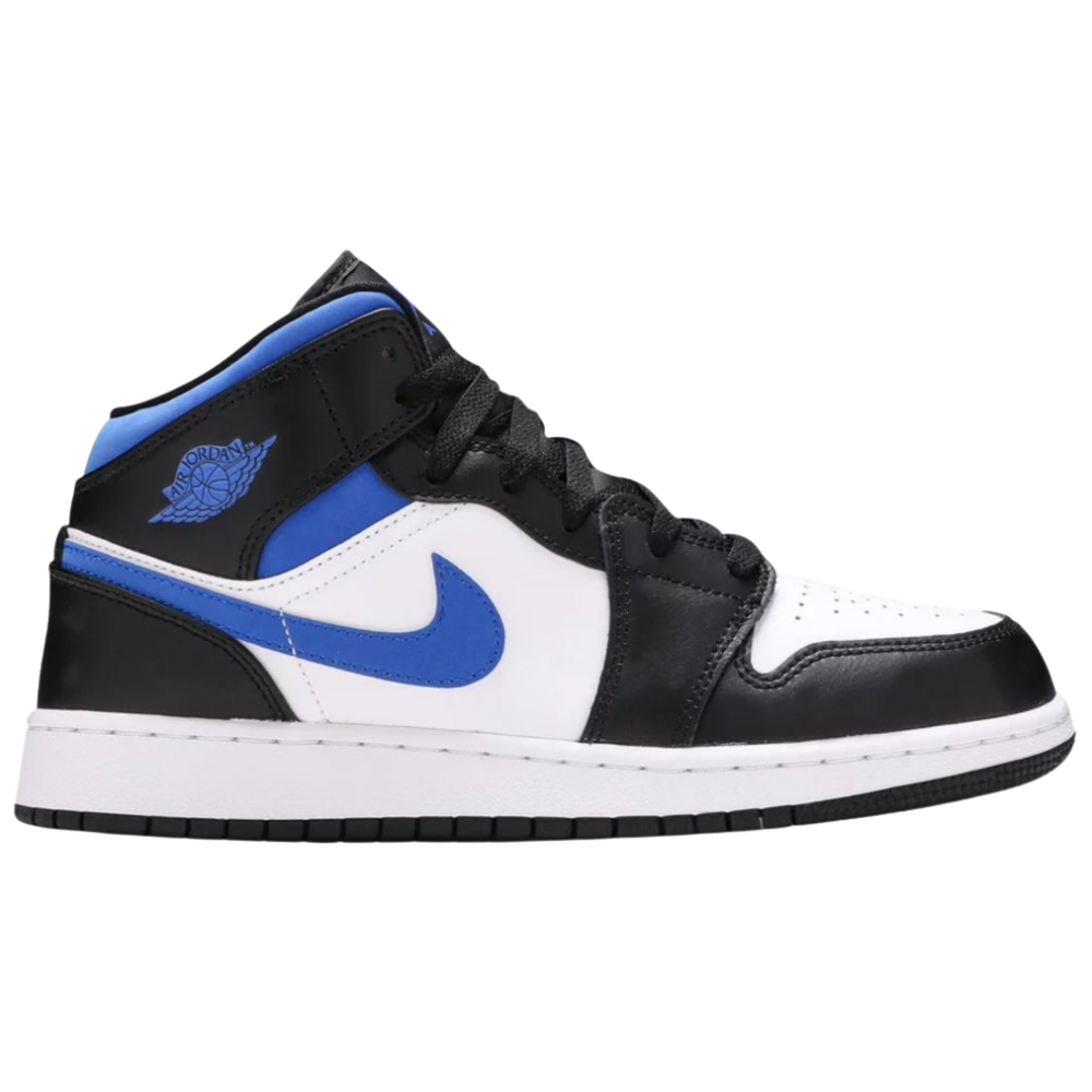 Jordan 1 Mid White Black Racer Blue (GS)