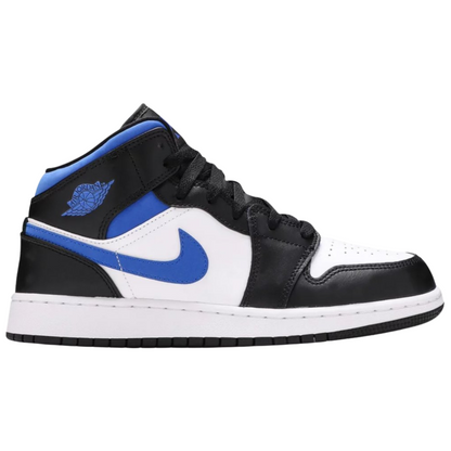 Jordan 1 Mid White Black Racer Blue (GS)