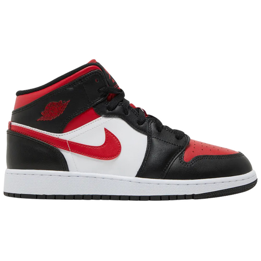 Air Jordan 1 Mid Black Fire Red (GS)