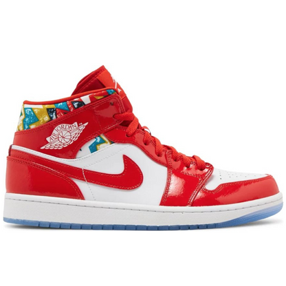 Jordan 1 Mid Barcelona Sweater Red Patent