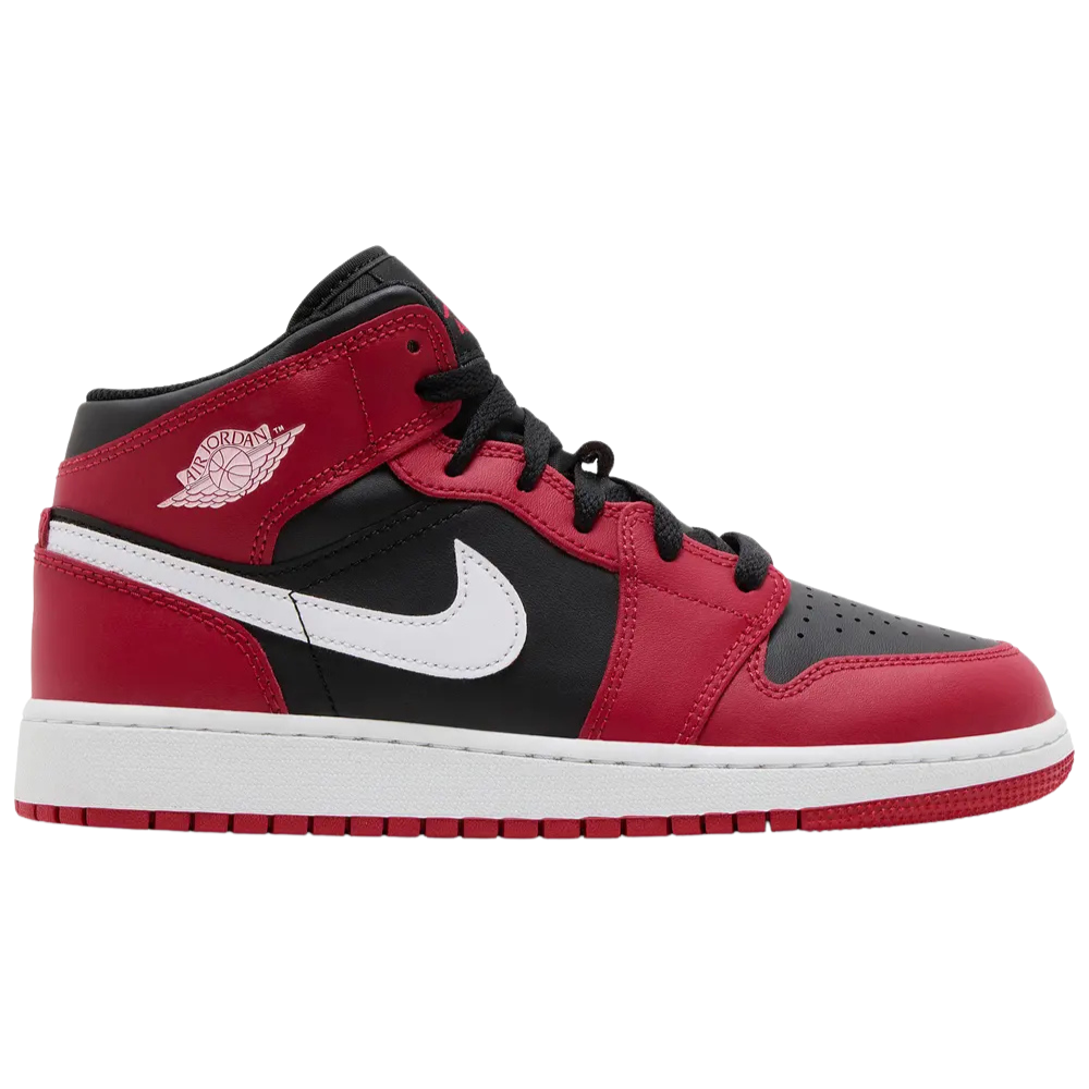 Jordan 1 Mid Gym Red Black White (GS)