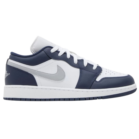 Jordan 1 Low Midnight Navy Wolf Grey (GS)