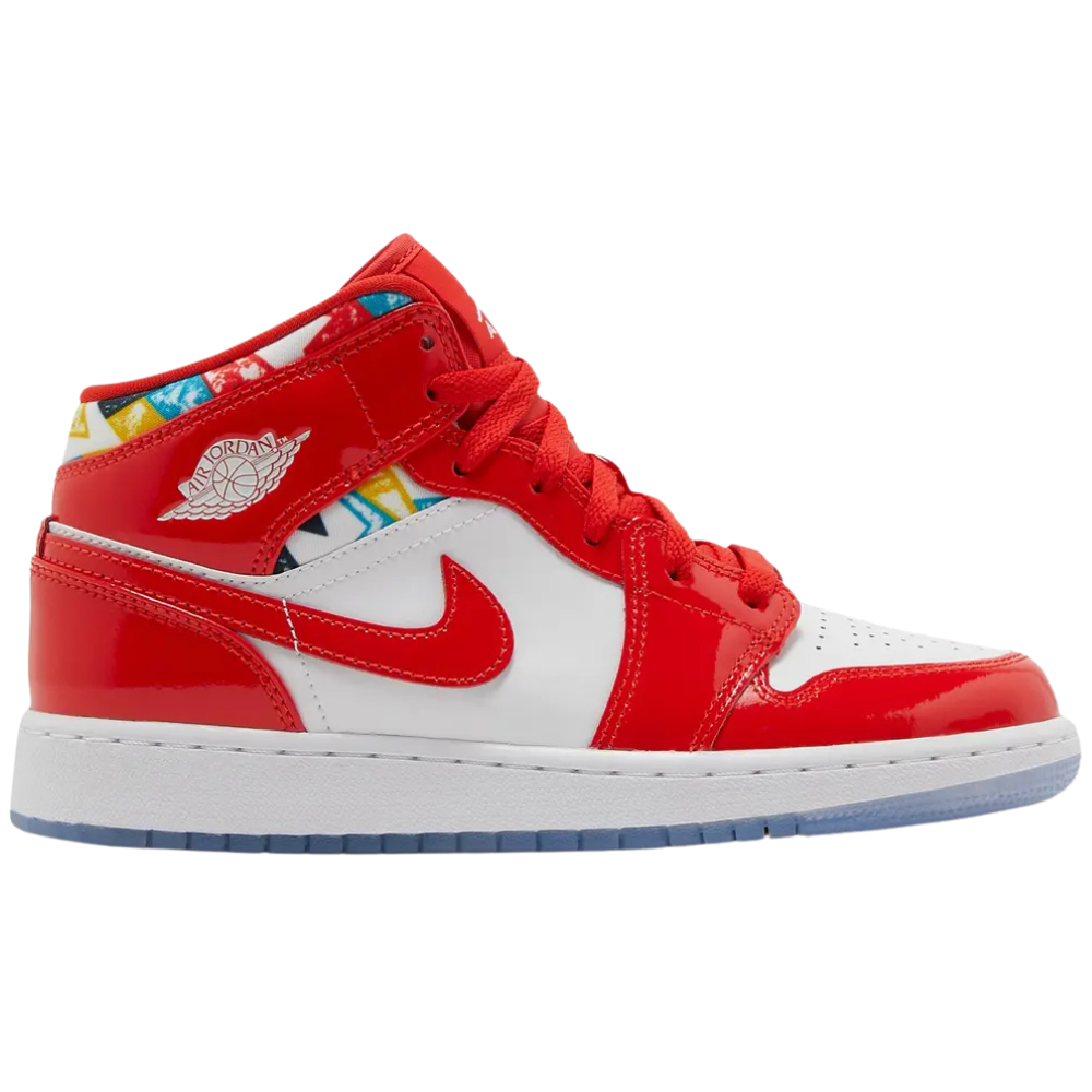 Jordan 1 Mid Barcelona Sweater Red Patent (GS)