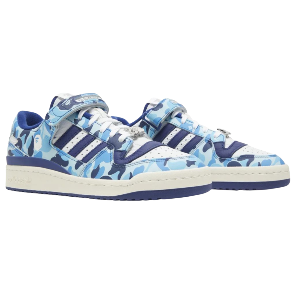 Adidas Forum 84 Low Bape k 30. výročiu - modrá maskáčová