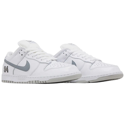 Nike SB Dunk Low Supreme 94 White Metallic Silver