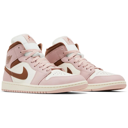 Jordan 1 Mid Pink Oxford Brown