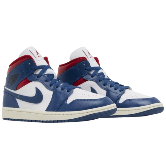 Jordan 1 Mid French Blue Gym Red