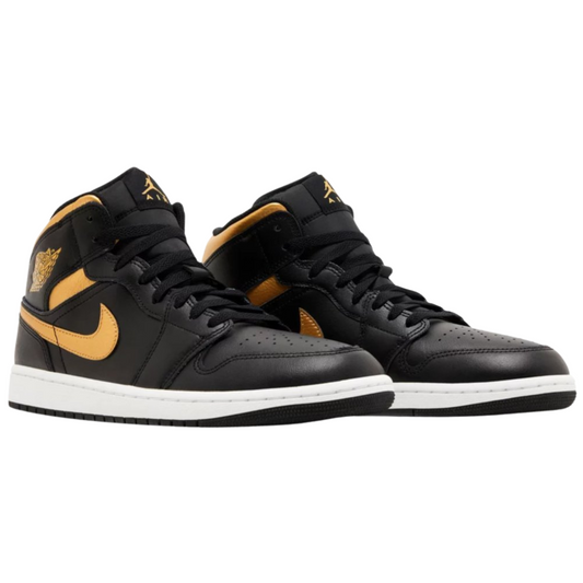 Jordan 1 Mid Black Metallic Gold