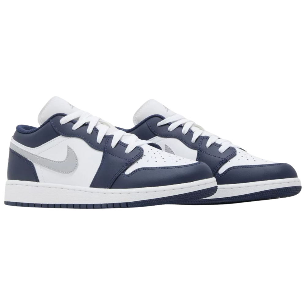 Jordan 1 Low Midnight Navy Wolf Grey (GS)