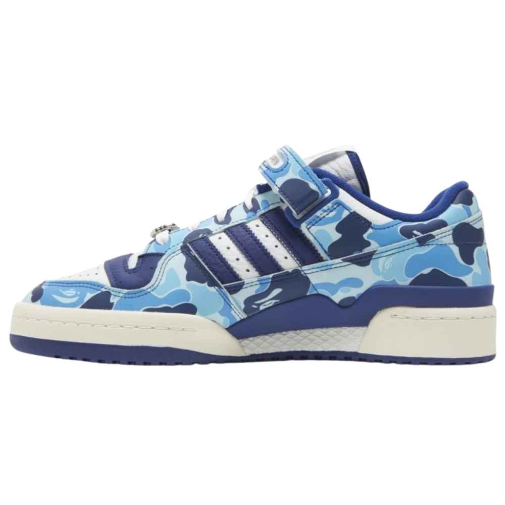 Adidas Forum 84 Low Bape k 30. výročiu - modrá maskáčová