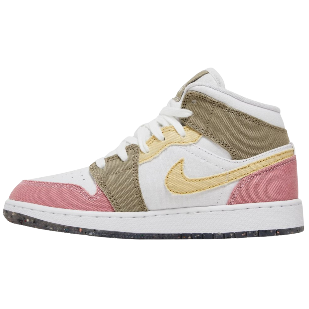 Jordan 1 Mid SE Pastel Vivid Green Grind (GS)