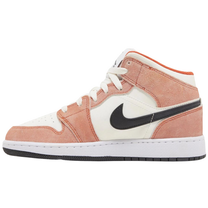 Jordan 1 Mid SE Orange Suede (GS)