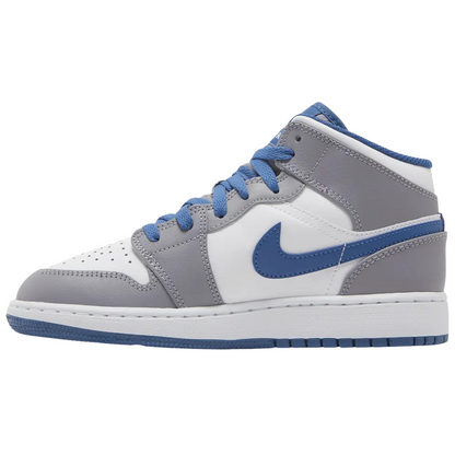 Jordan 1 Mid True Blue Cement (GS)