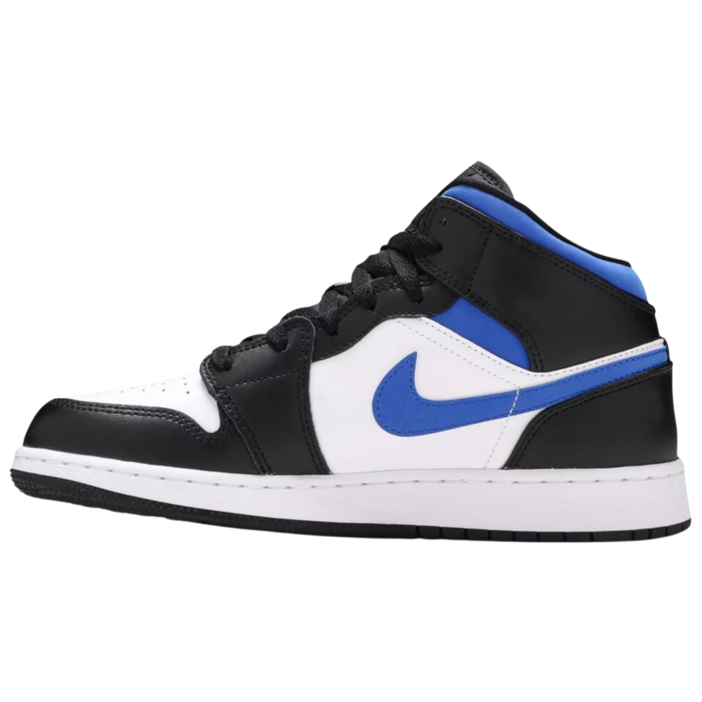 Jordan 1 Mid White Black Racer Blue (GS)