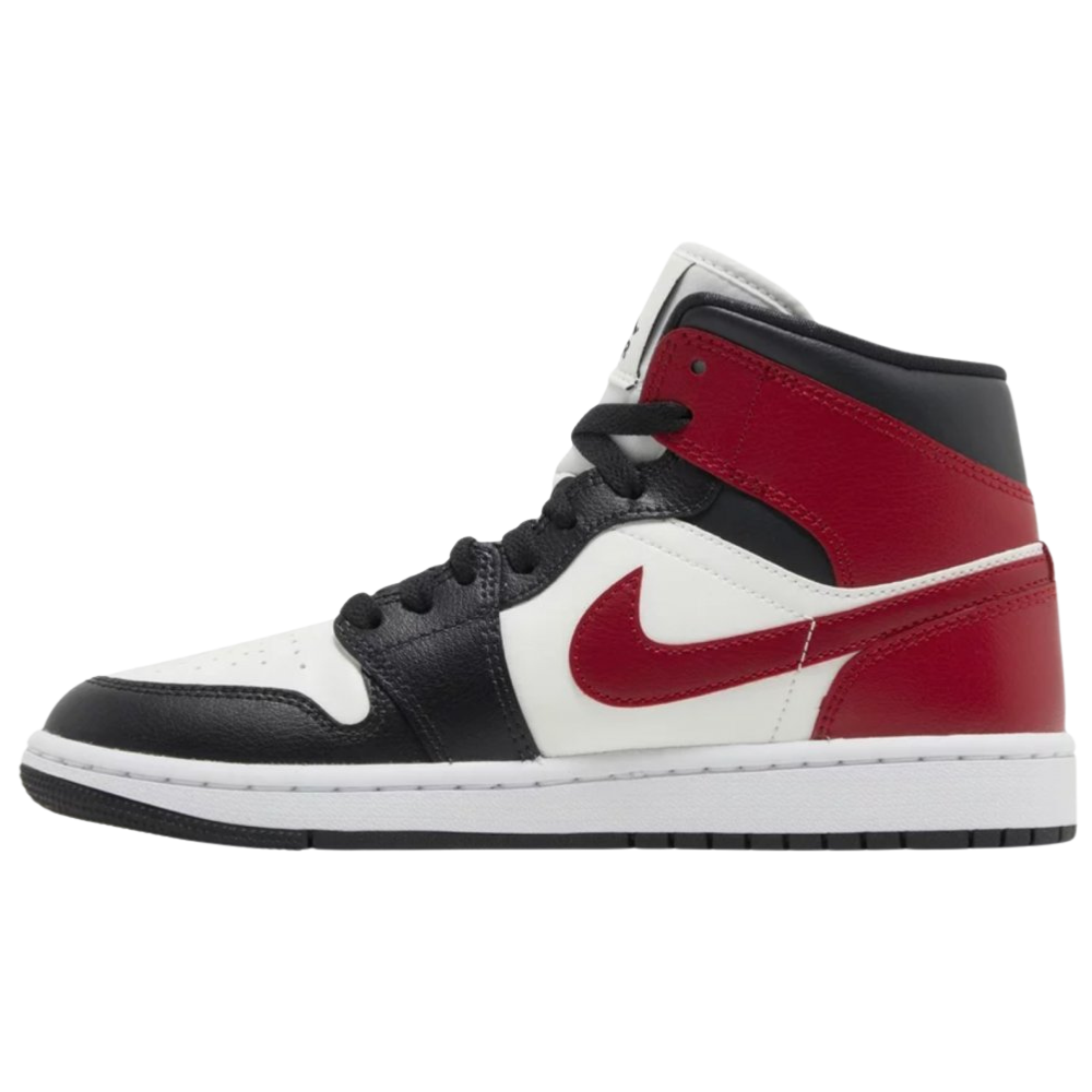 Jordan 1 Mid Gym Red Off Noir