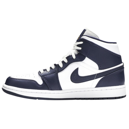 Jordan 1 Mid White Metallic Gold Obsidian