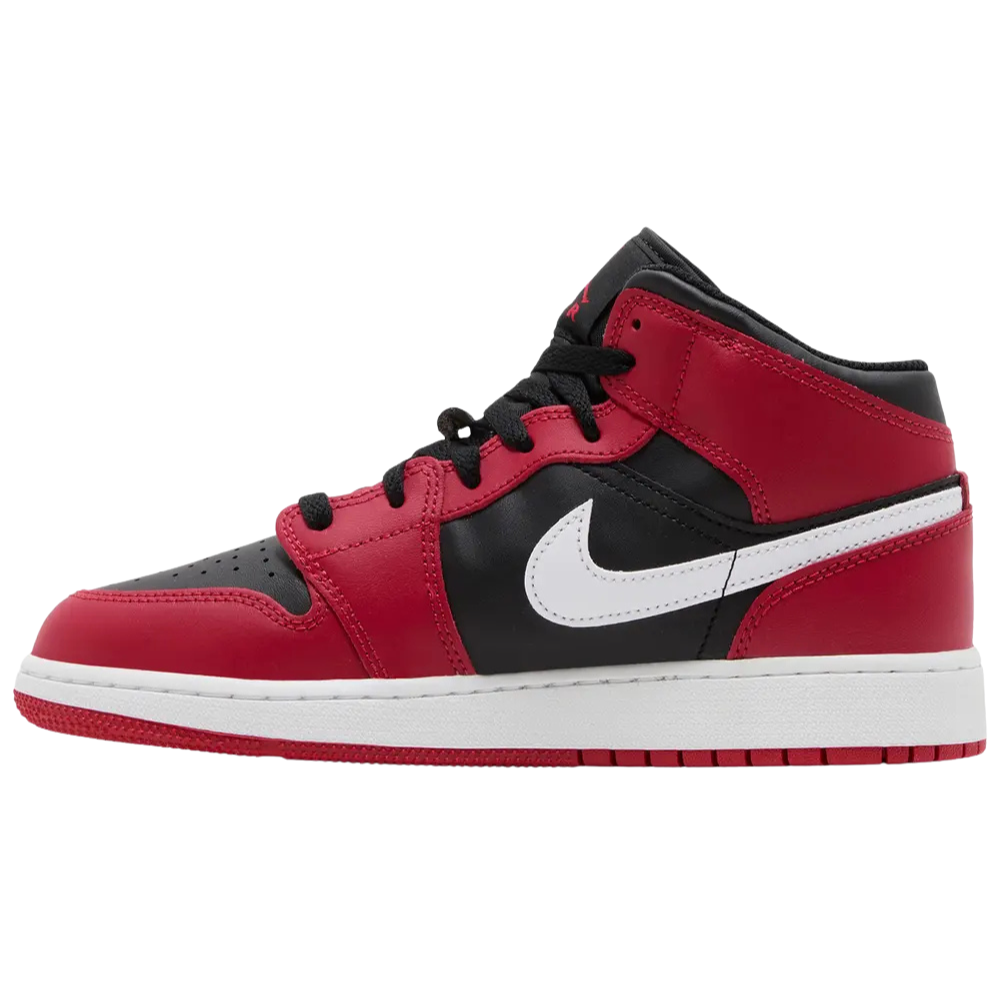 Jordan 1 Mid Gym Red Black White (GS)