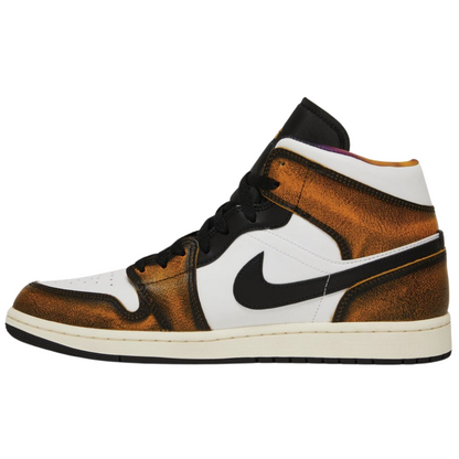 Jordan 1 Mid SE Orange Wear Away