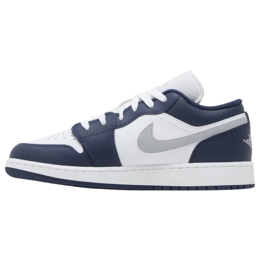 Jordan 1 Low Midnight Navy Wolf Grey (GS)