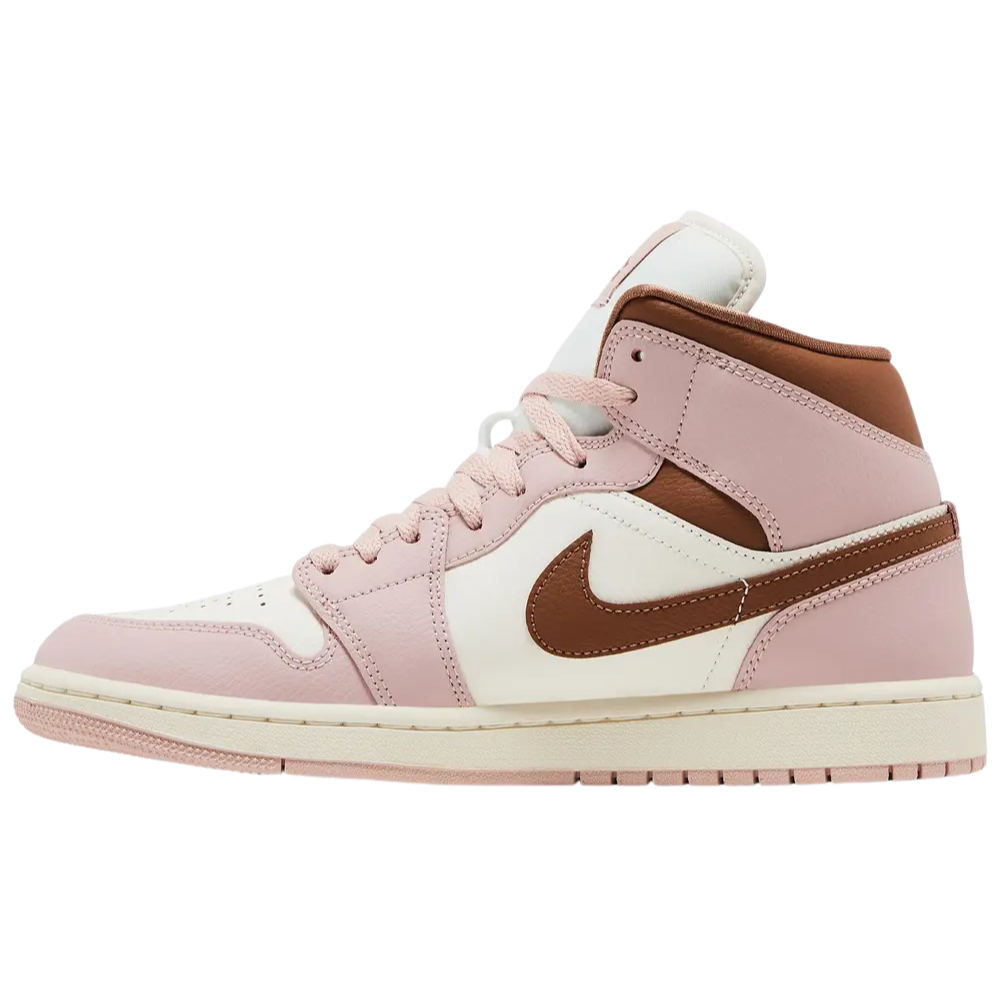 Jordan 1 Mid Pink Oxford Brown