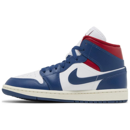 Jordan 1 Mid French Blue Gym Red