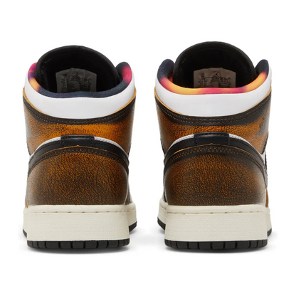 Jordan 1 Mid SE Orange Wear Away (GS)