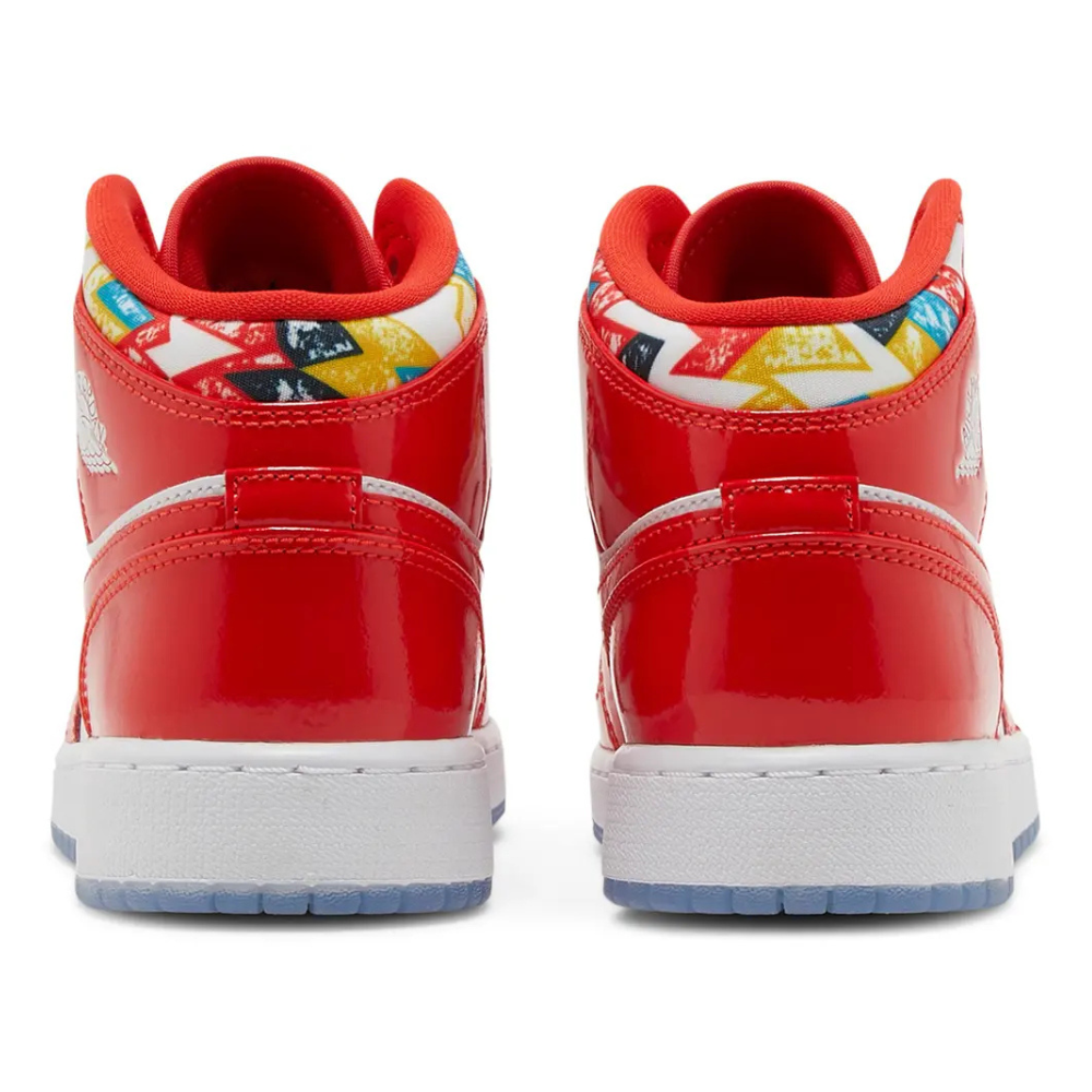 Jordan 1 Mid Barcelona Sweater Red Patent (GS)