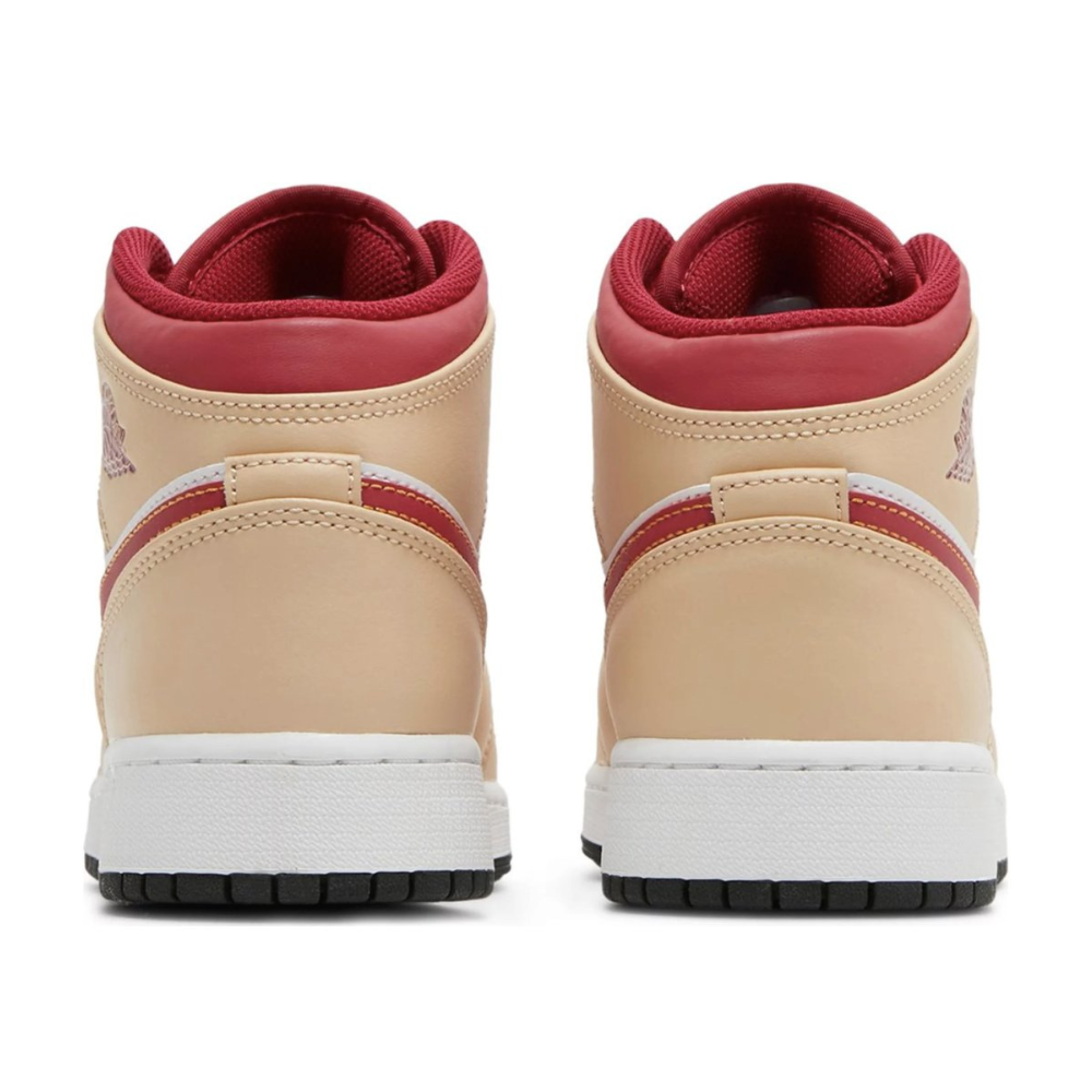 Jordan 1 Mid Light Curry Cardinal (GS)