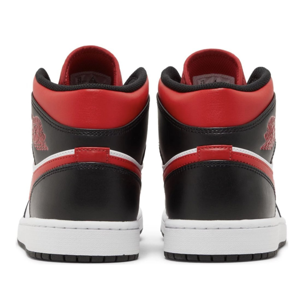 Jordan 1 Mid White Black Red