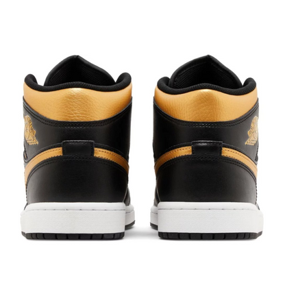 Jordan 1 Mid Black Metallic Gold