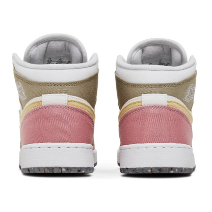 Jordan 1 Mid SE Pastel Vivid Green Grind (GS)