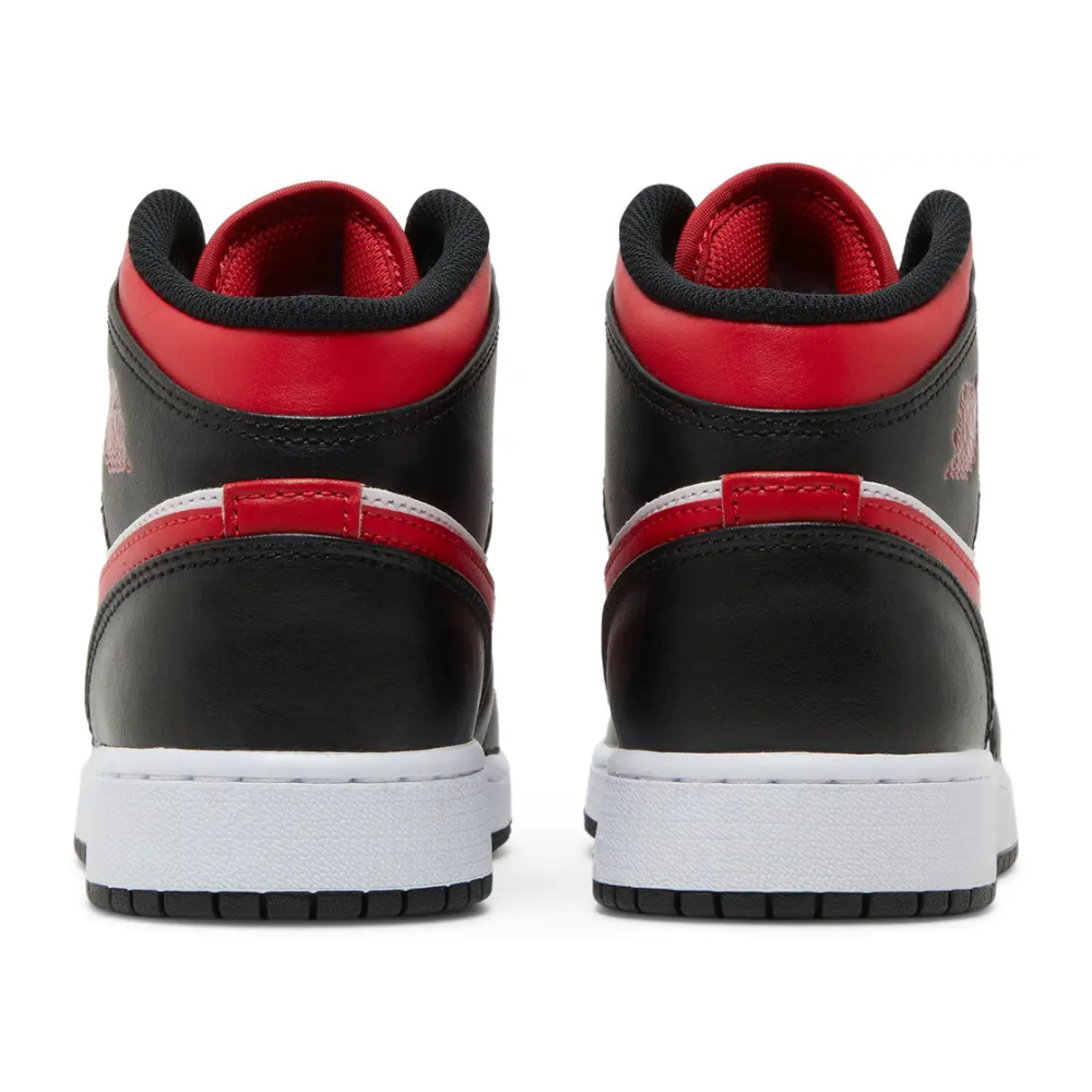 Air Jordan 1 Mid Black Fire Red (GS)