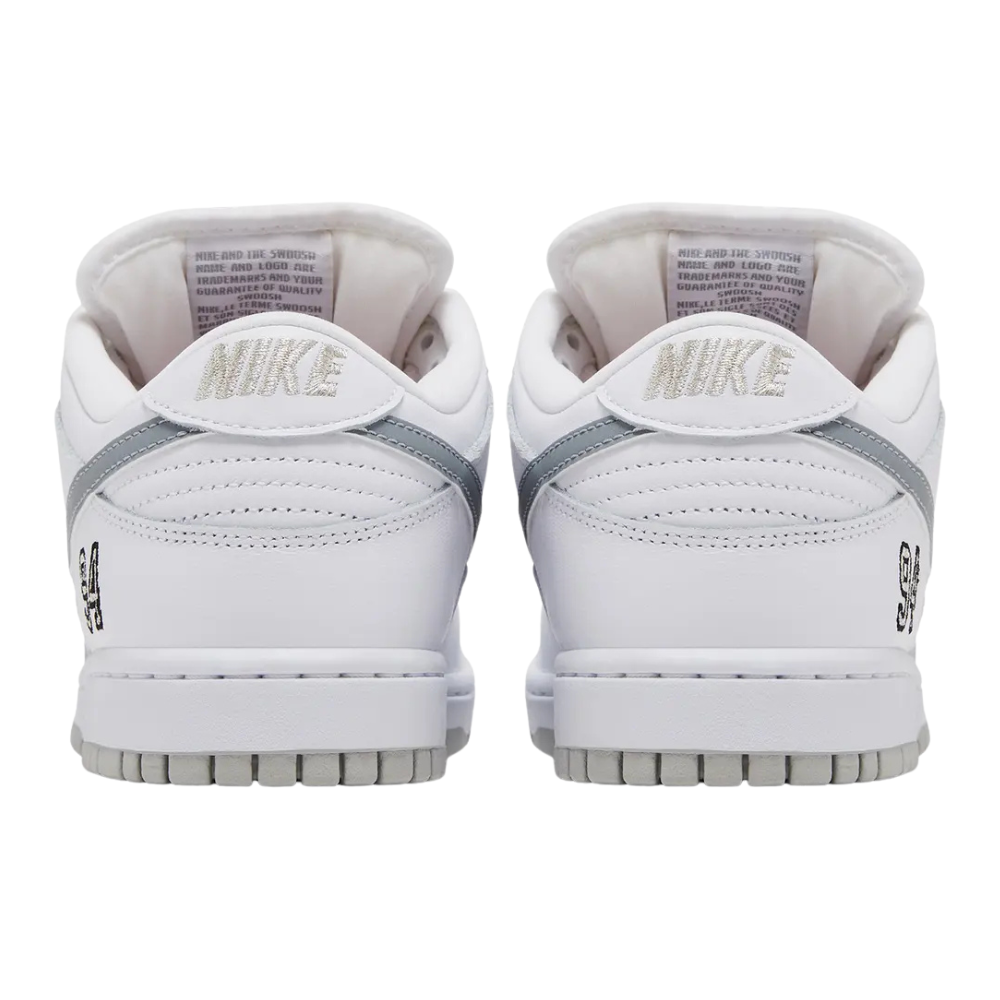 Nike SB Dunk Low Supreme 94 White Metallic Silver