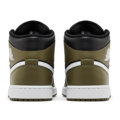 Jordan 1 Mid Black White Olive