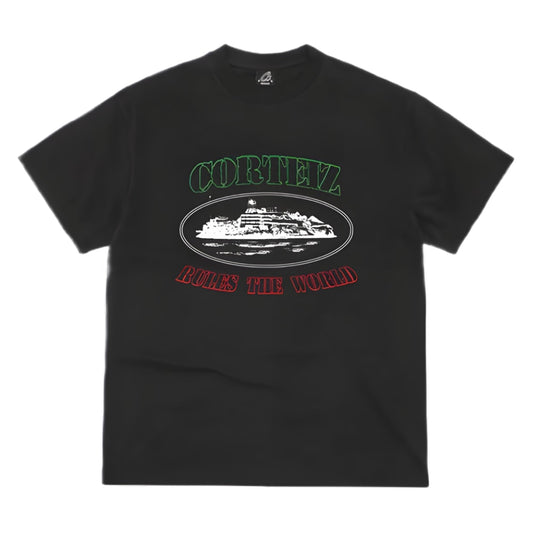 Corteiz Black OG Alcatraz Italy Tee