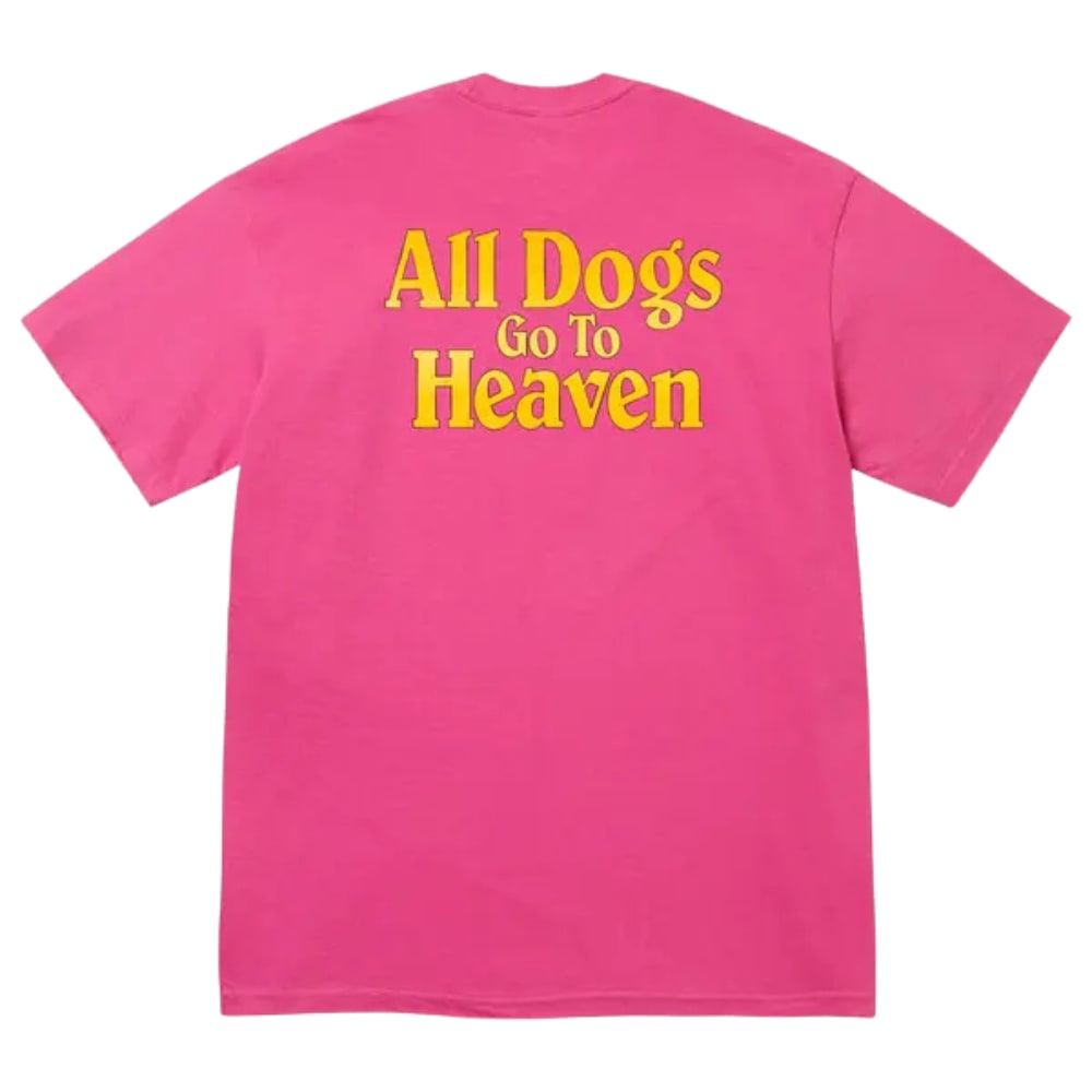 Supreme All Dogs Go To Heaven Tee Fuchsia