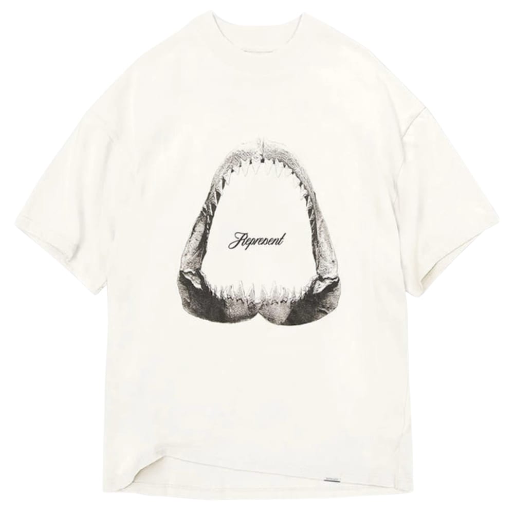 Represent Shark Jaws T-shirt Flat White