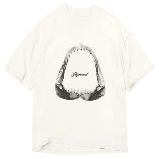 Represent Shark Jaws T-shirt Flat White